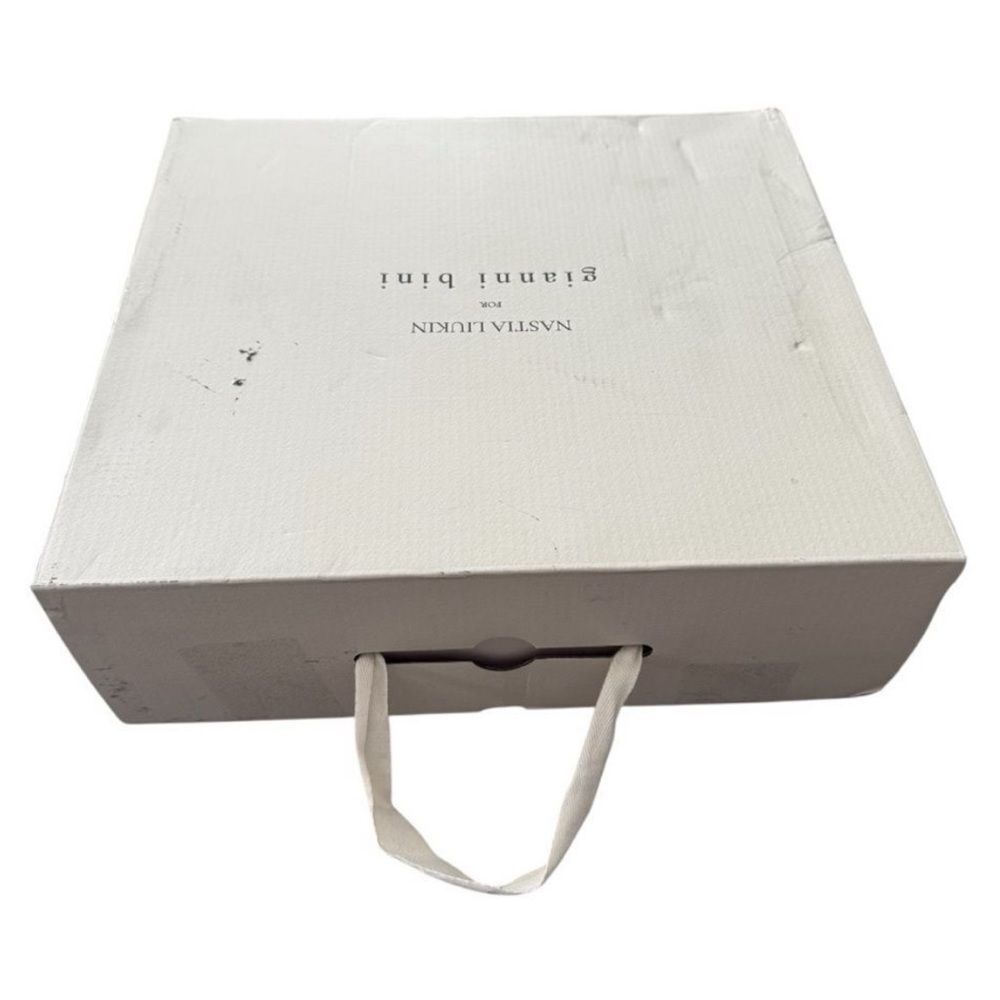 Gianni Bini x Nastia Liukin Bowery Ivory Leather Lug Sole Front Zip Boots 8.5 - Picture 15 of 15